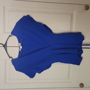 Womens Monteau Wrap Top Blue